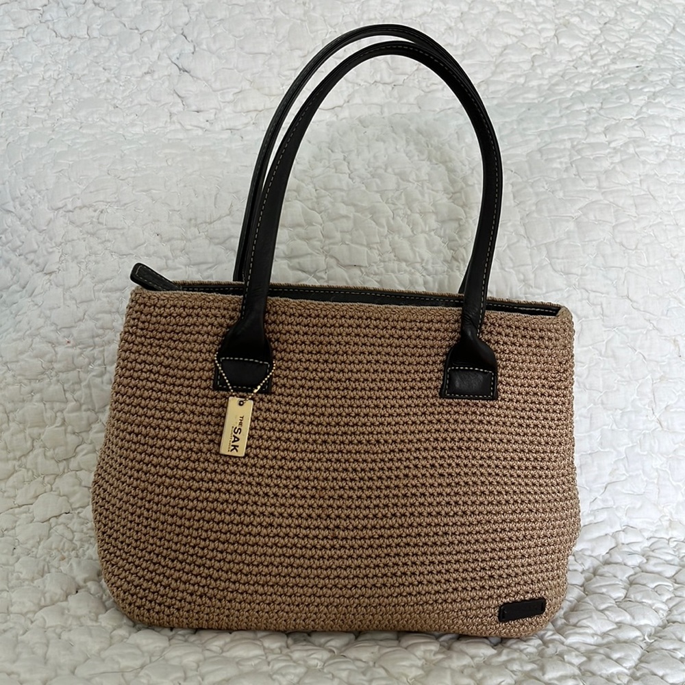 🌻 The Sak Double Handle Crochet Shoulder Bag
